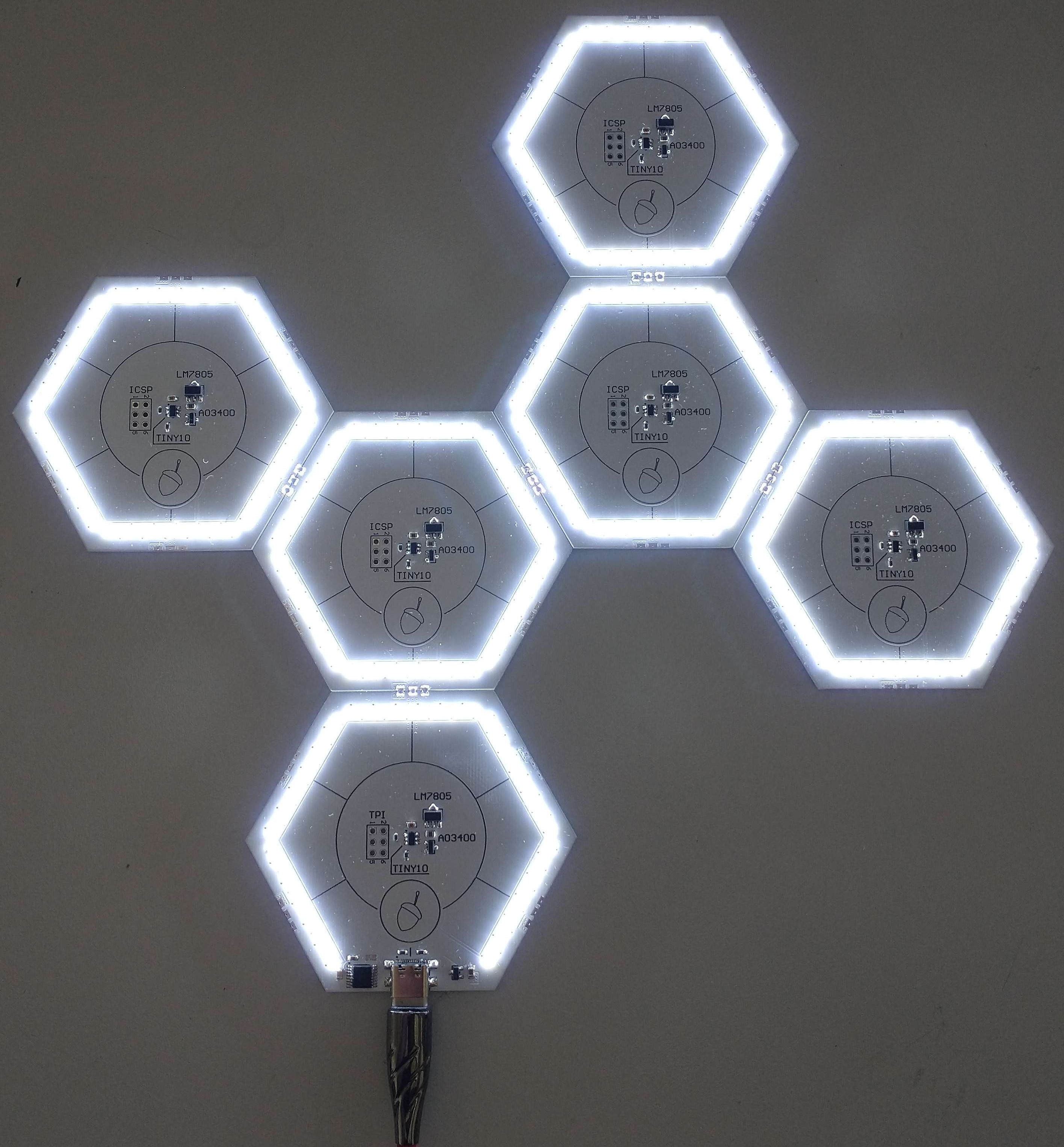 Fertige Hexagon-Lampe